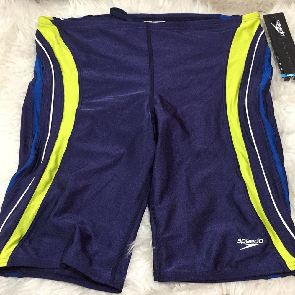 Navy Speedo racing swim trunks - no tags